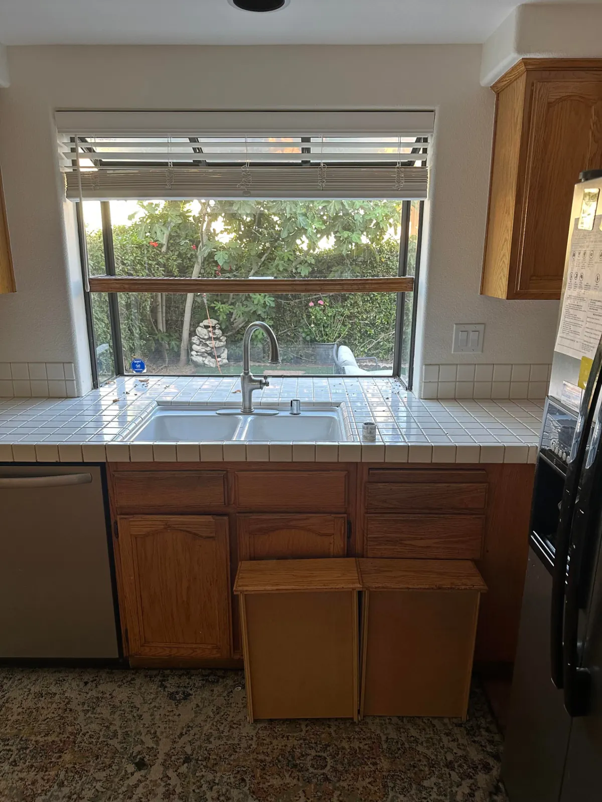 Before: White oak and painted kitchen remodel