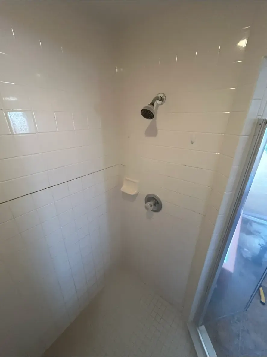 Before: Walk-in shower remodel